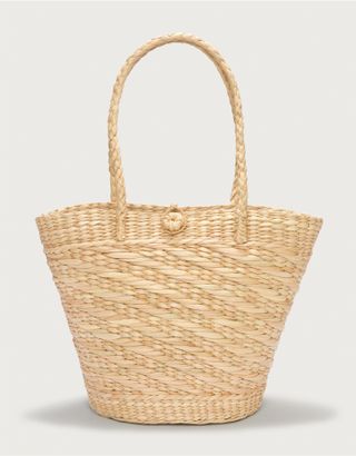 The White Company + Straw Basket Tote