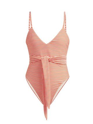 Mara Hoffman + Gamela Striped High-Rise Swimsuit