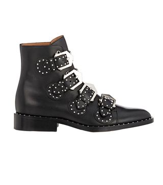 Givenchy + Studded Buckle-Strap Ankle Boots