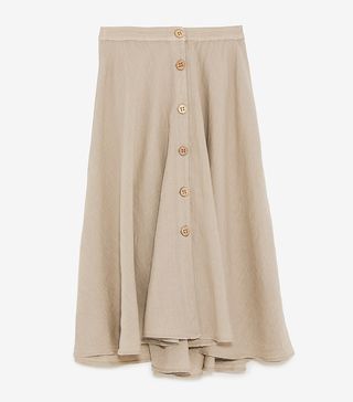 Zara + Button Skirt