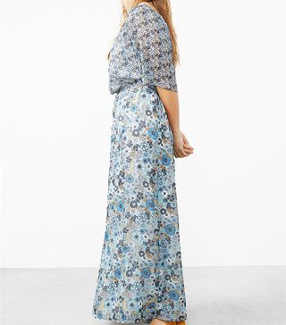 Violeta + Printed Off-Shoulder Dress