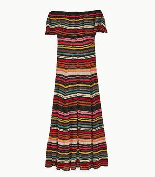 Zara + Multicoloured Striped Dress