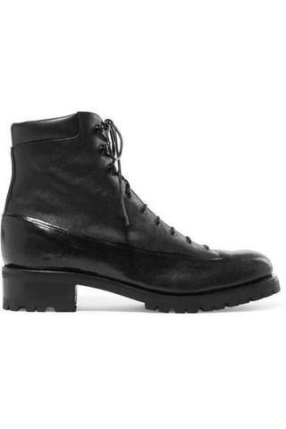 Rupert Sanderson + Sherwood Rubber and Leather Ankle Boots