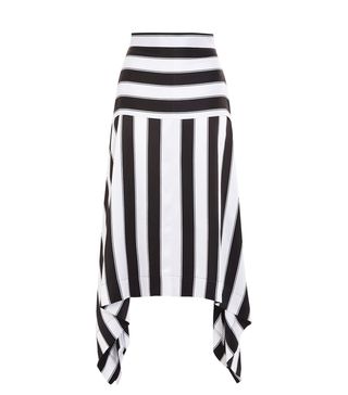 Topshop Boutique + Sandwashed Stripe Silk Skirt by Boutique