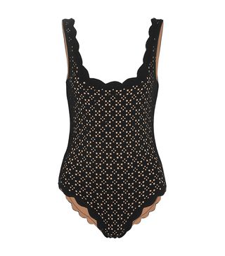 Marysia + Palm Springs Scalloped Laser-Cut Swimsuit