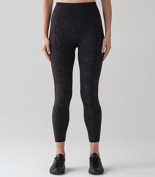 Lululemon + Free to Flow 7/8 Tights in Midnight Black/White