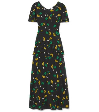 Rixo London + Evie Ruffled Floral-Print Silk-Crepe Maxi Dress