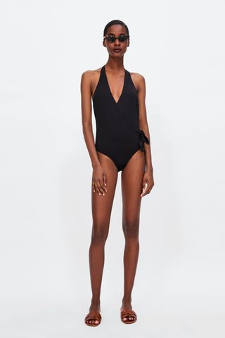 Zara + Cross-Tie Swimsuit