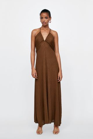 Zara + Drape-Necked Dress