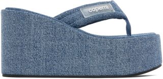 Coperni + Blue Wedge Sandals