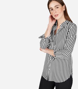 Everlane + The Relaxed Silk Shirt in Bold Stripe