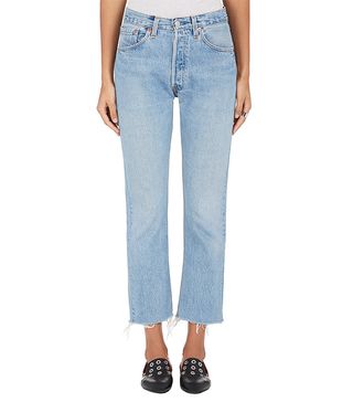 Re/Done | Levi's + High Rise Crop Flare Jeans