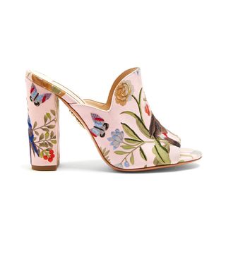 Aquazzura for de Gournay + Embroidered Mules