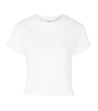 Topshop + Petite Embroidered T-Shirt