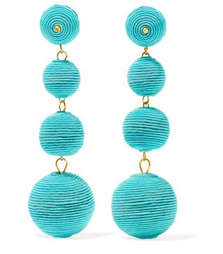 Kenneth Jay Lane + Gold-Plated Cord Earrings