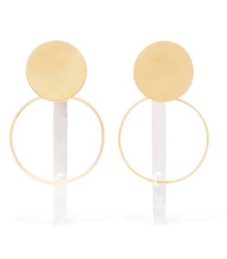 Annie Costello Brown + Krikol Gold and Silver-Tone Earrings