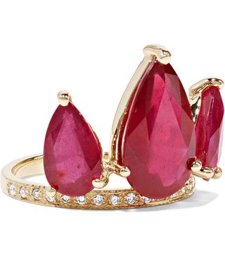Jacquie Aiche + 14-Karat Gold, Ruby, and Diamond Ring