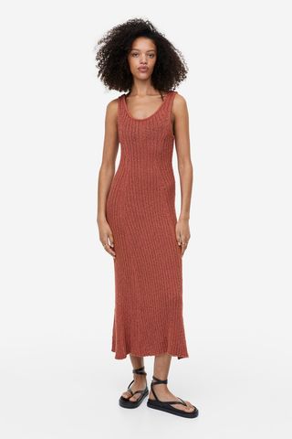 H&M + Long Knitted Dress