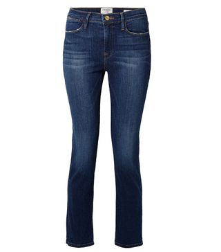 Frame + Le High Cropped Straight-Leg Jeans