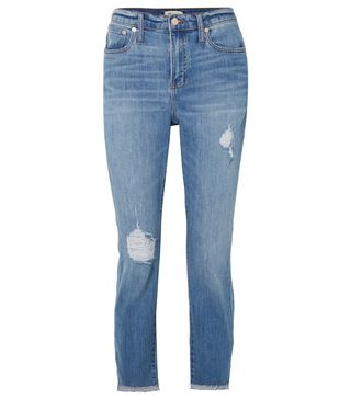 Madewell + The High-Rise Slim Boyjean Distressed Jeans