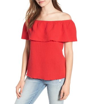 Socialite + Ruffle Off the Shoulder Top