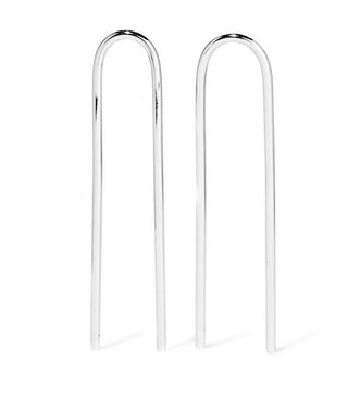 Jennifer Fisher + XL Smooth Bend Silver-Plated Earrings