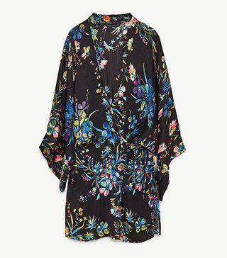 Zara + Floral Print Kimono