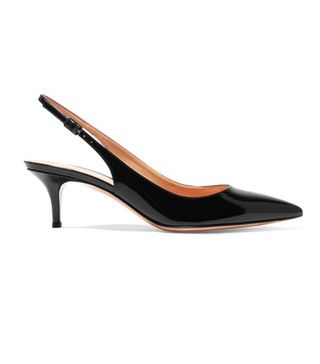 Gianvito Rossi + Patent-Leather Slingback Pumps