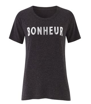 Sosandar + Dark Grey Bonheur Print T Shirt