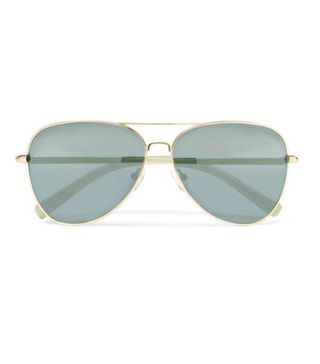 Elizabeth and James + Stanton Aviator-Style Gold-Tone Mirrored Sunglasses