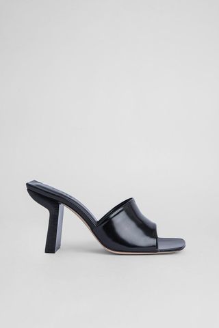 BY FAR + Liliana Black Semi Patent Leather