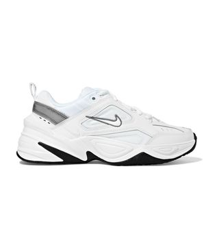 Nike + M2K Tekno Leather and Mesh Sneakers