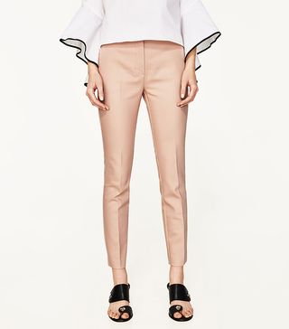 Zara + Stretch Waist Skinny Trousers