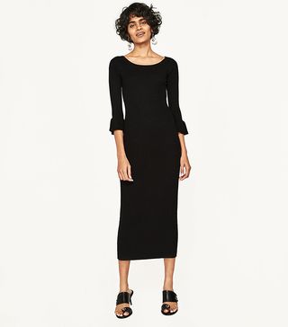 Zara + Ribbed Dress With Flared Cuffs