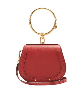 Chloé + Nile Small Leather and Suede Cross-Body Bag