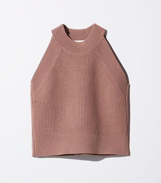 Aritzia + Wilfred Crevier Knit Top in Nutmeg