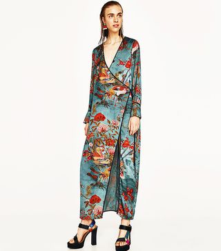 Zara + Printed Kimono Dress