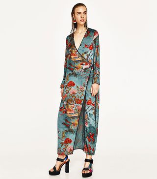 Zara + Printed Kimono Dress