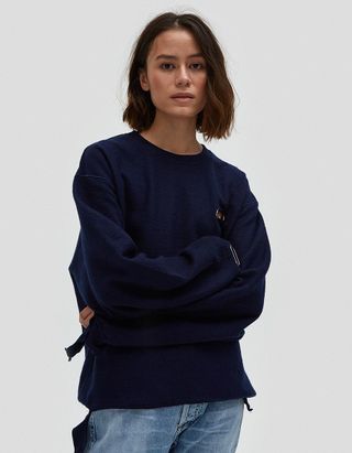 Collina Strada + Sweatshirt Grommeted in Navy