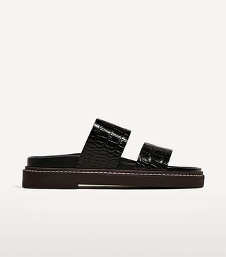 Zara + Embossed Sandals