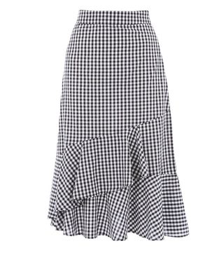 Warehouse + Gingham Ruffle Skirt