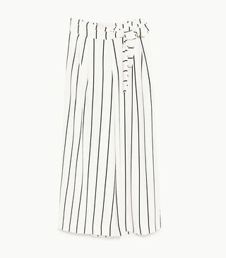 Zara + Cropped Trousers With Tie