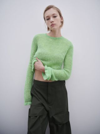 Zara + Knit Cropped Sweater