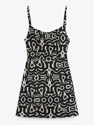 Zara + Short Printed Dress