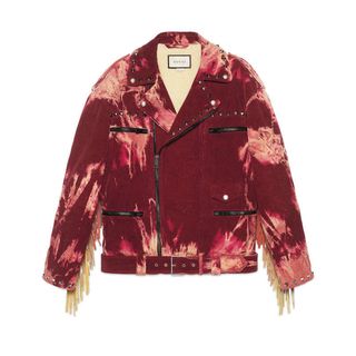 Gucci + Bleached Tie-Dye Corduroy Jacket