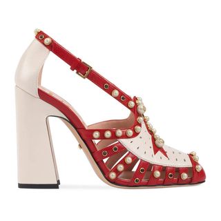 Gucci + Studded Leather Pump