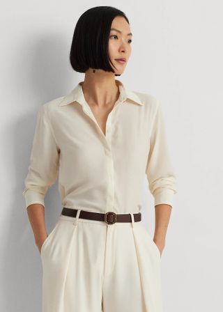 Ralph Lauren + Classic Fit Crepe Shirt