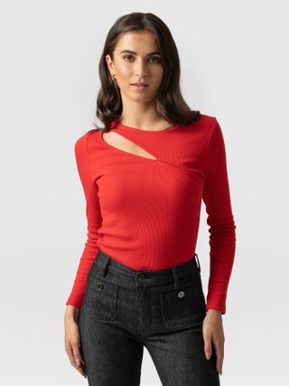 Saint and Sofia + Reveal Tee Long Sleeve - Red