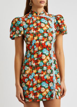 Kitri + Philippa Floral-Print Mini Dress