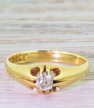 Gatsby Jewellery + 0.35 Carat Old Cut Diamond Gypsy Style Ring